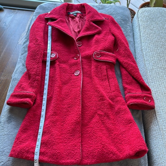 Bebe Red Boucle Coat - Picture 5 of 5